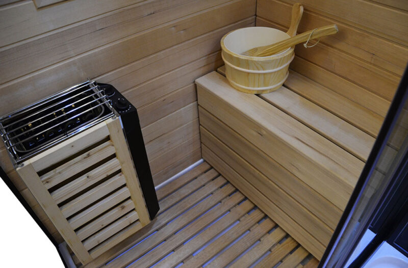 M-SPA - Ľavá suchá sauna, parná miestnosť a sprchovací kút TRIO 180 x 110 x 223 cm - Image 7