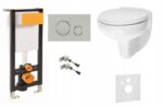 Podomietkový modul FLUIDMASTER Eco-Box+ misa ARCTIC + doska + úchyty+podložka+tlačidlo 5 v1