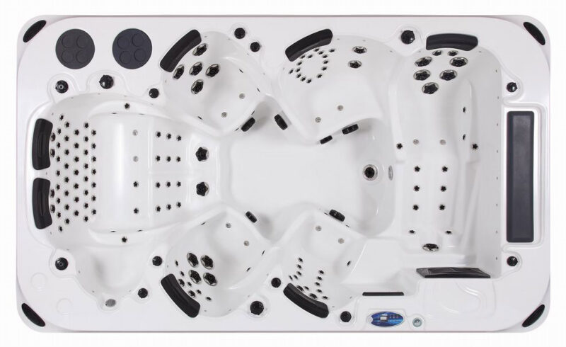 7-miestna záhradná vírivka Jacuzzi M-Spa 819 biela + TV - 380x220x98cm