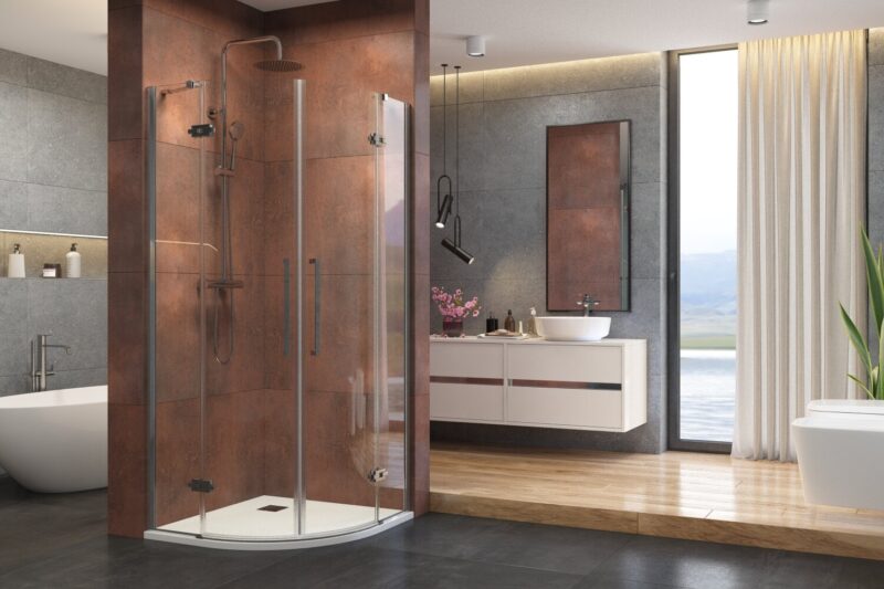 Aquatek - VIP2000 S7 štvrťkruhový sprchový kút 90 x 90, číre sklo - Image 2