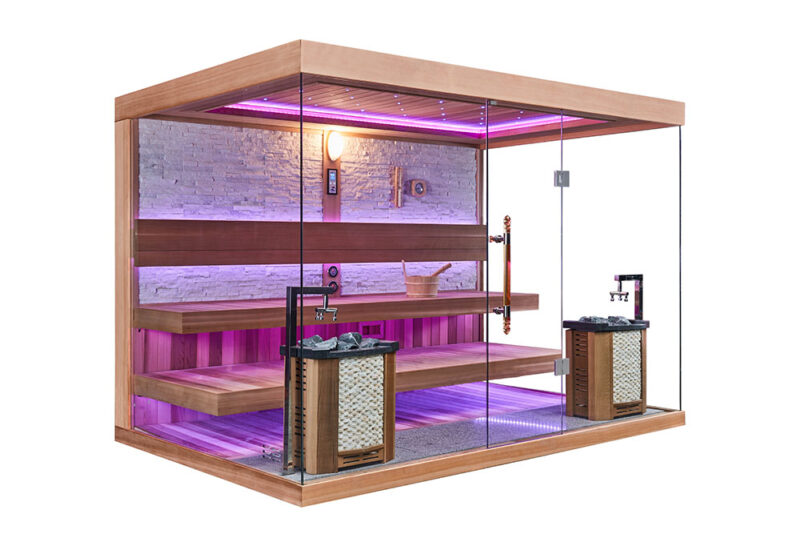 M-SPA - Suchá sauna s pieckou pre 8 osôb 300 x 200 x 210 cm 12kW - Image 2