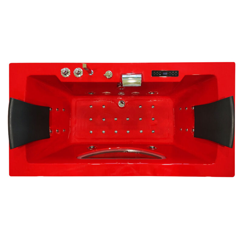 M-SPA - Červená kúpeľňová vaňa SPA s hydromasážou 180 x 92 x 60 cm - Image 2