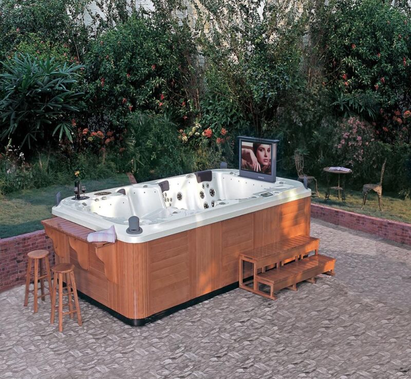 7-miestna záhradná vírivka Jacuzzi M-Spa 819 biela + TV - 380x220x98cm - Image 3