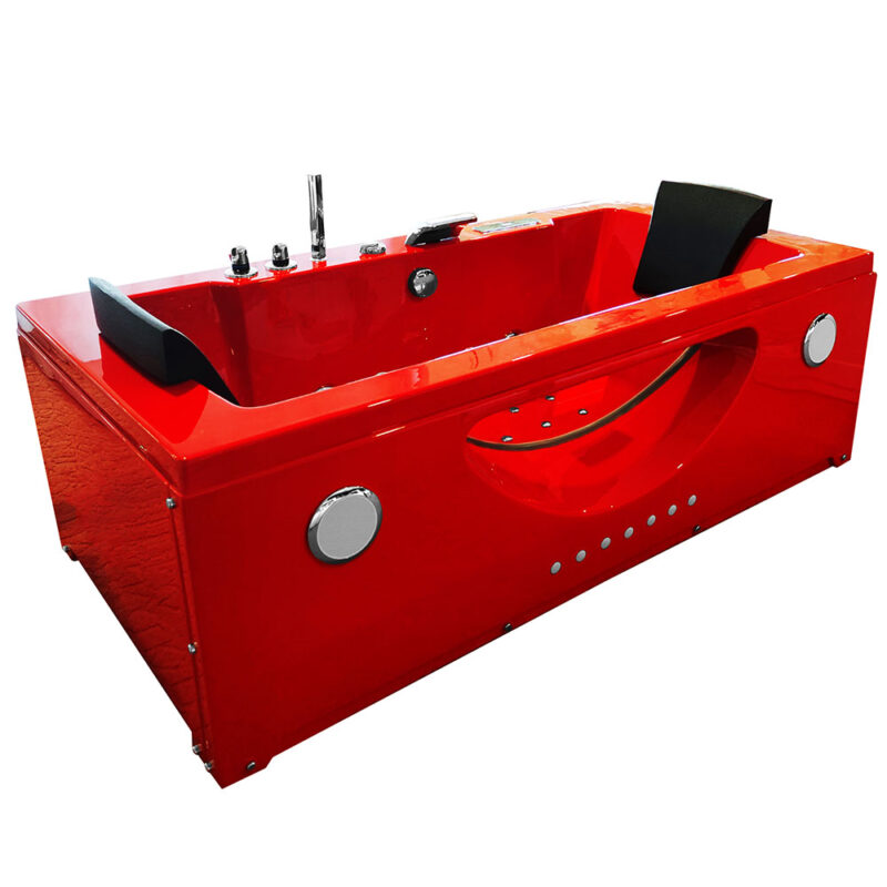 M-SPA - Červená kúpeľňová vaňa SPA s hydromasážou 180 x 92 x 60 cm - Image 3