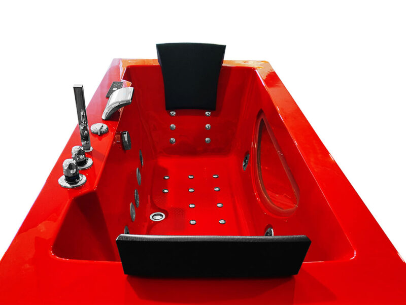 M-SPA - Červená kúpeľňová vaňa SPA s hydromasážou 180 x 92 x 60 cm - Image 7