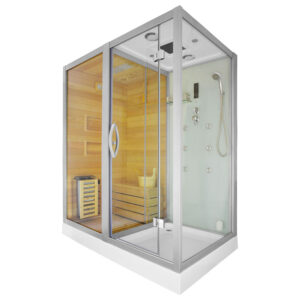M-SPA - Ľavá suchá sauna, parná miestnosť a sprchová kabína TRIO 180 x 110 x 223 cm