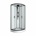 Sanotechnik - QuickLine EPIC 1 - Sprchový box čtvrtkruhový - 90 x 90 x 235 cm