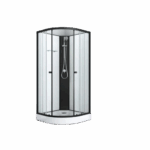 Sanotechnik - BALATON 2 black - sprchový box čtvrtkruh - 90 x 90 x 204 cm