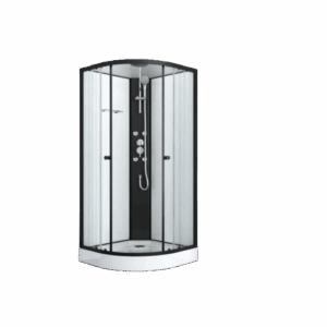 Sanotechnik - RELOAD černý - sprchový box čtvrtkruhový - 90 x 90 x 232 cm