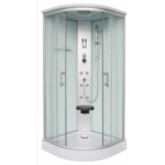 Sanotechnik - QuickLine Scala - sprchový box čtvrtkruh 90 x 90 x 215 cm - bílý