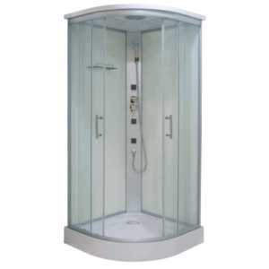 Sanotechnik - TANGO Polokruhový sprchový kout s hydromasáží, 90 x 90 x 215 cm, čiré sklo