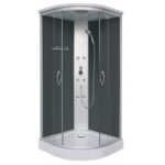 Sanotechnik - QuickLine Punto - Sprchový box čtvrtkruhový - 90 x 90 x 215 cm