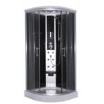 Sanotechnik - QuickLine Scala - Sprchový box čtvrtkruhový 90 x 90 x 215 cm - černý