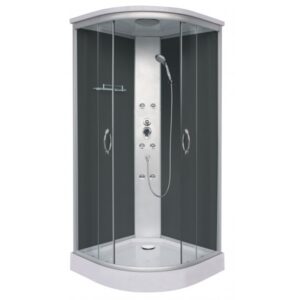 Sanotechnik - Relax - sprchový box čtvrtkruhový 90x90x207cm, černý