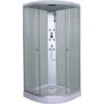 Sanotechnik - QuickLine Punto - Sprchový box čtvrtkruhový 90 x 90 x 215 cm - bílý