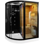 M-Spa - 751 - suchá parní sauna s funkcí hydromasáže 180 x 110 x 223 cm pravá