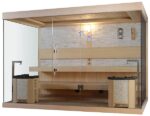 M-Spa - Suchá sauna s pecí pro 8 osob 300 x 200 x 210 cm