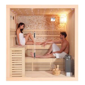 M-SPA - Suchá sauna s pecí pre 3 osoby 220 x 200 x 210 cm 6 kW