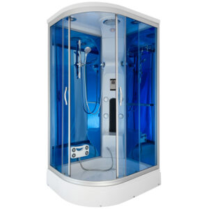 M-SPA - Sprchový box levý bílý hydromasážní 02188 120 x 85 x 220 cm