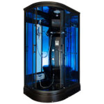 M-SPA - Sprchový box levý černý s hydromasáží 02188 120 x 85 x 220 cm