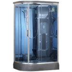 M-SPA - Sprchový box levý stříbrný hydromasážní 02188 120 x 85 x 220 cm