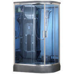 M-SPA - Sprchový box pravý stříbrný hydromasážní 02188 120 x 85 x 220 cm