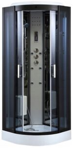 M-SPA - Hydromasážní sprchový box černý 513DB 110 x 110 x 215 cm