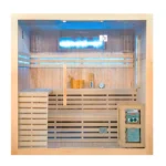 M-SPA - Suchá sauna s kamny se solnou stěnou s LED podsvícením 200 x 180 x 200 cm