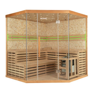 HOME DELUXE Tradiční sauna SKYLINE XL BIG Stěna z umělého kamene