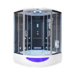 EXKLUZIVNÍ Parní sprcha s funkcí vířivky a parní sauny - 150 x 150 cm černá