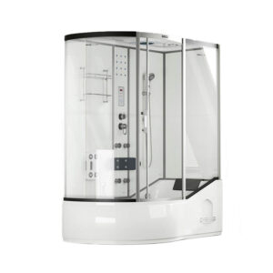 Hydromasážní sprchový kout s vanou ALLIN 2IN1 - 170 x 90 Bílý