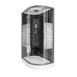 ČERNÁ PERLA Sprchový kout s dešťovou sprchou - 120 x 80 cm