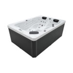 Venkovní vířivka se schody a termokrytem SUNSET - 220 x 156 cm pro 3 osoby