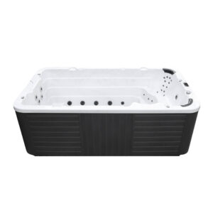 Venkovní vířivka se schody a termokrytem MOSAIC - 400 x 228 cm pro 4 osoby