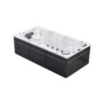 Venkovní vířivka se schody a termokrytem DUSK - 450 x 228 cm pro 6 osob