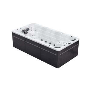 Venkovní vířivka se schody a termokrytem DUSK - 450 x 228 cm pro 6 osob