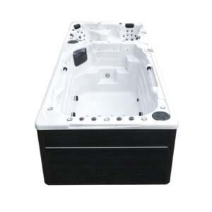 Venkovní vířivka se schody a termokrytem MIRAGE - 580 x 230 cm pro 7 osob