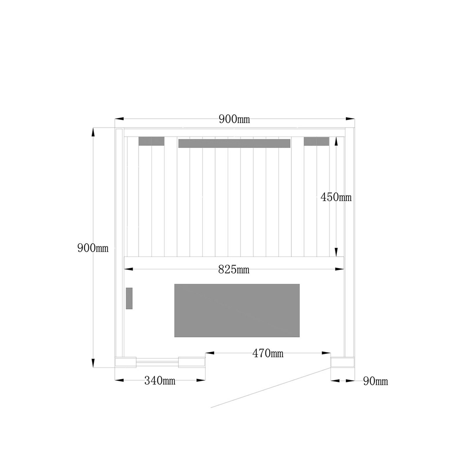 Infračervená kabína REDSUN DELUXE S - 90 x 90 cm pre 1 osobu – Obrázok 3