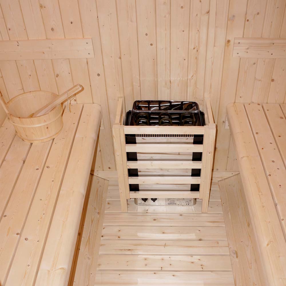 Vonkajšia sudová sauna LAHTI XL - 195 x 220 cm pre 4 osoby – Obrázok 6