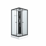 Sanotechnik STIL black sprchový box čtverec bez střechy